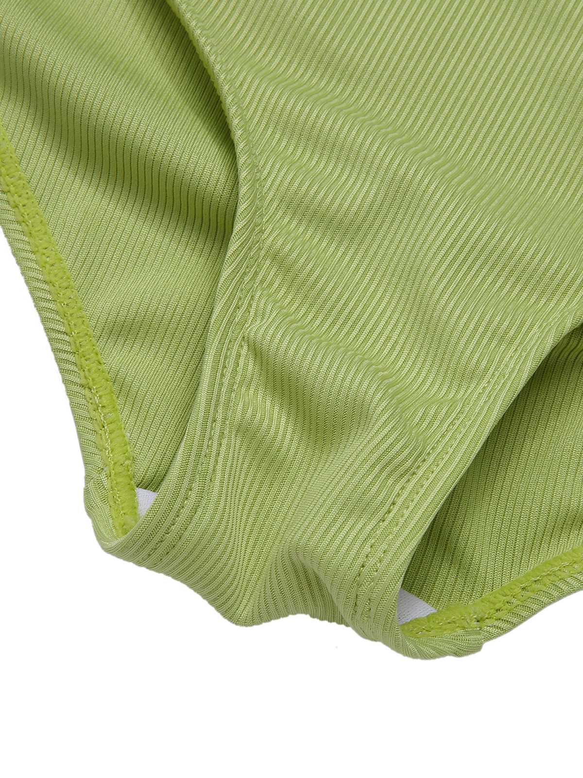 Maillot de bain marguerite en tricot vert clair des années 1960 - Image 9