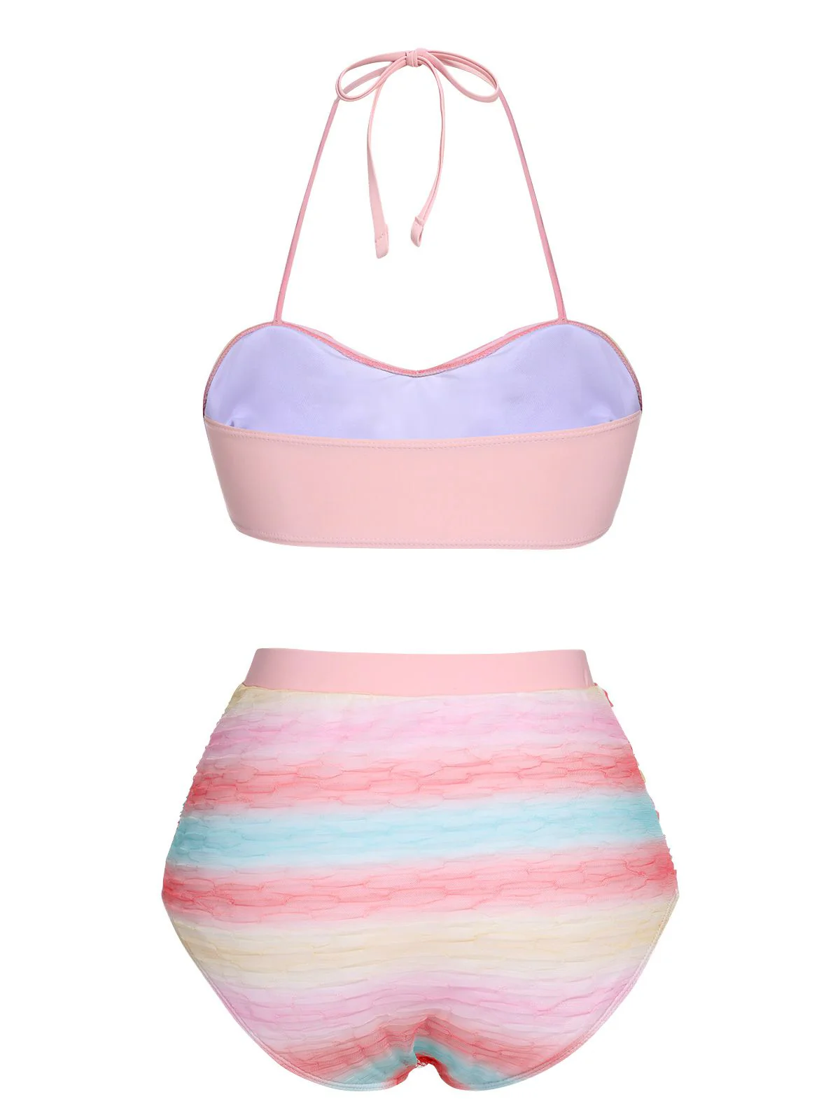 Maillot de bain multicolore en maille arc-en-ciel des années 1960 - Image 4