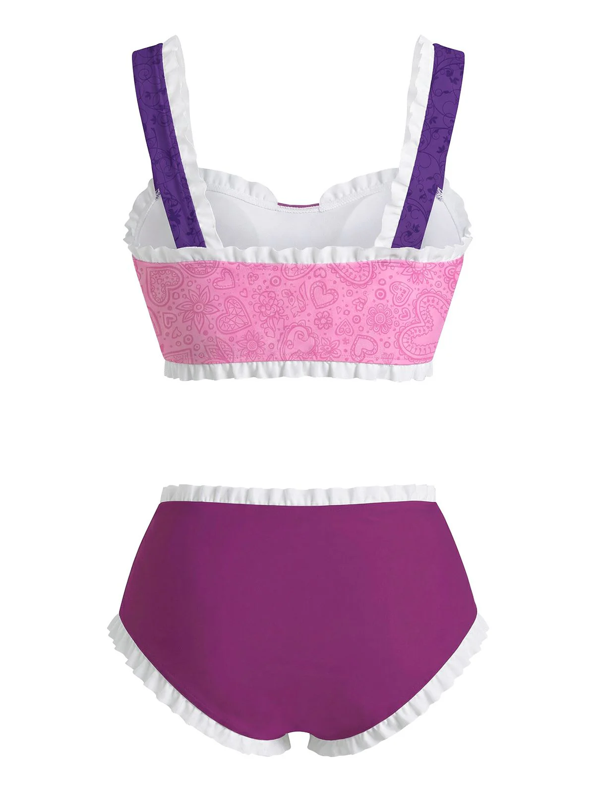 Maillot de bain multicolore princesse Raiponce 1950s - Image 3