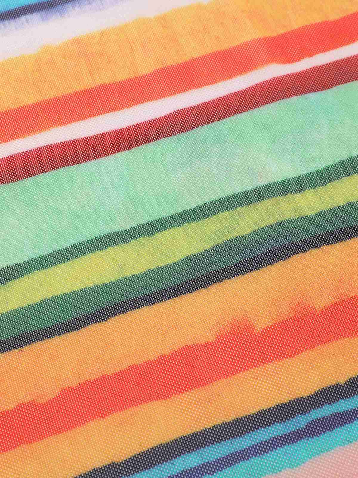 Maillot de bain multicolore à rayures Boho 1970 avec Cache Maillot - Image 10