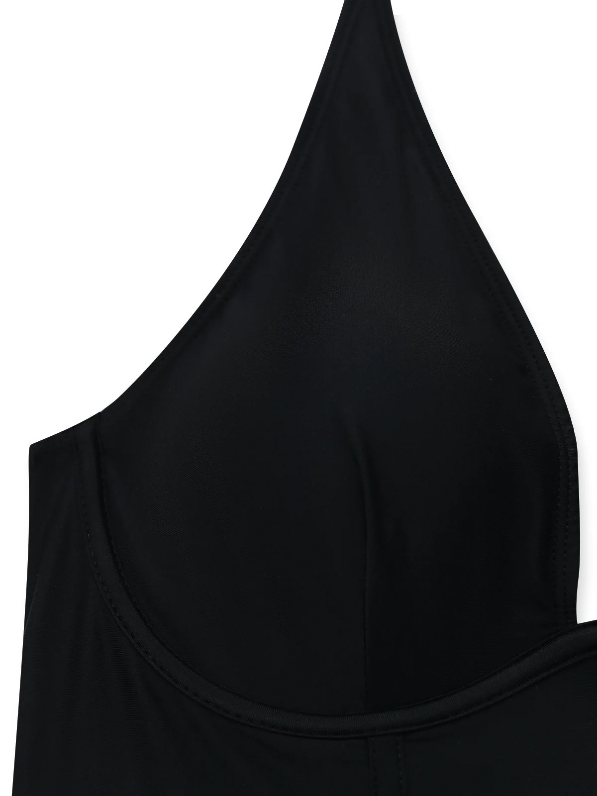 Maillot de bain noir décolleté en V profond effet ventre plat années 1950 - Image 8