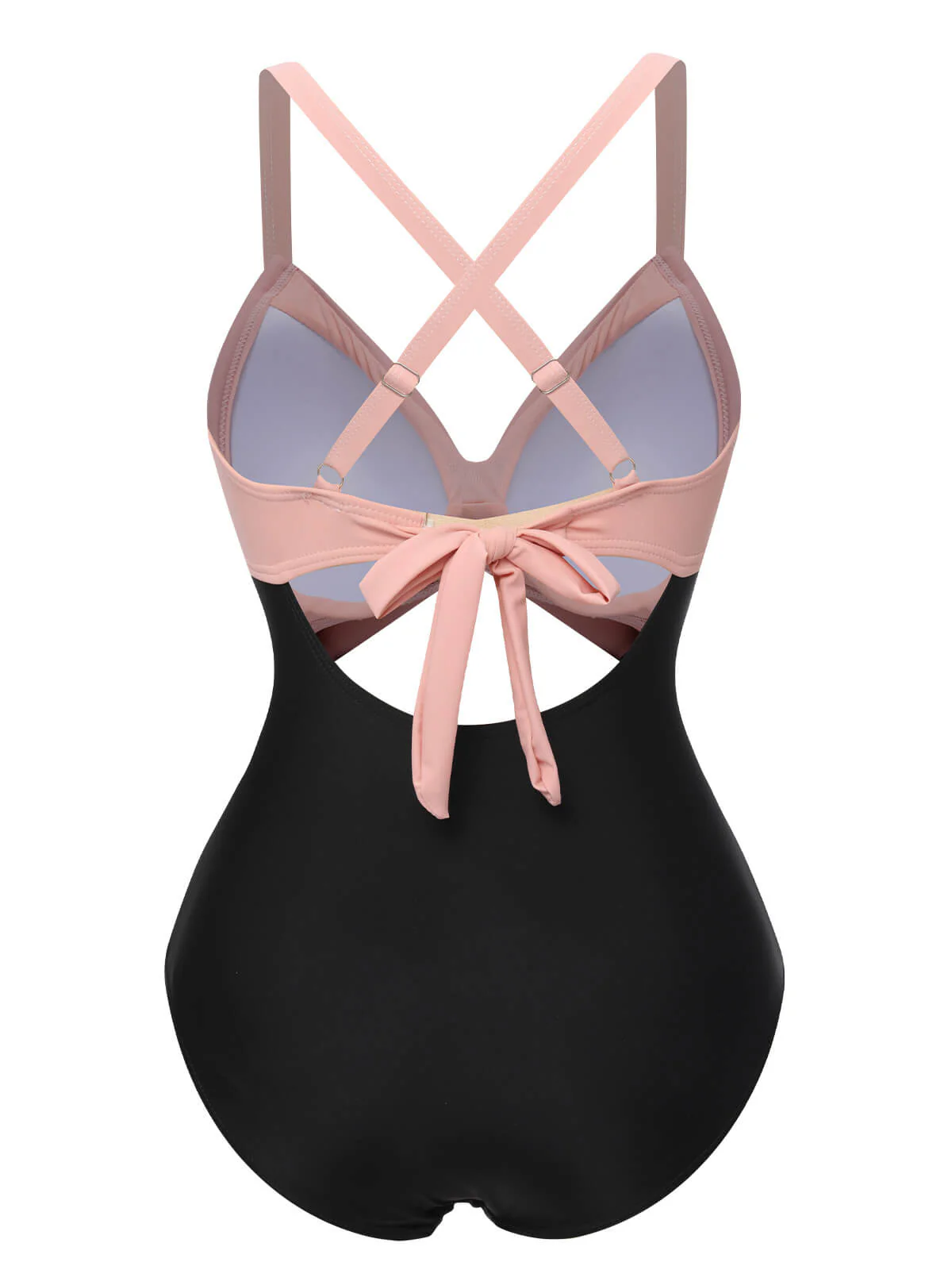 Maillot de bain patchwork taille creuse vert et noir des années 1940 - Image 7