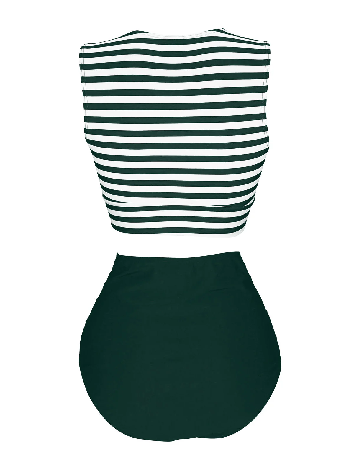 Maillot de bain à rayures à lacets violette des années 1970 - Image 9