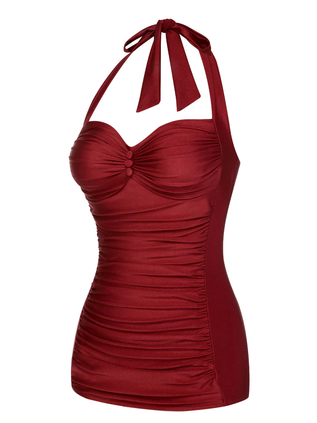 Maillot de Bain Rose Pâle À Pois Années 50 - Image 6