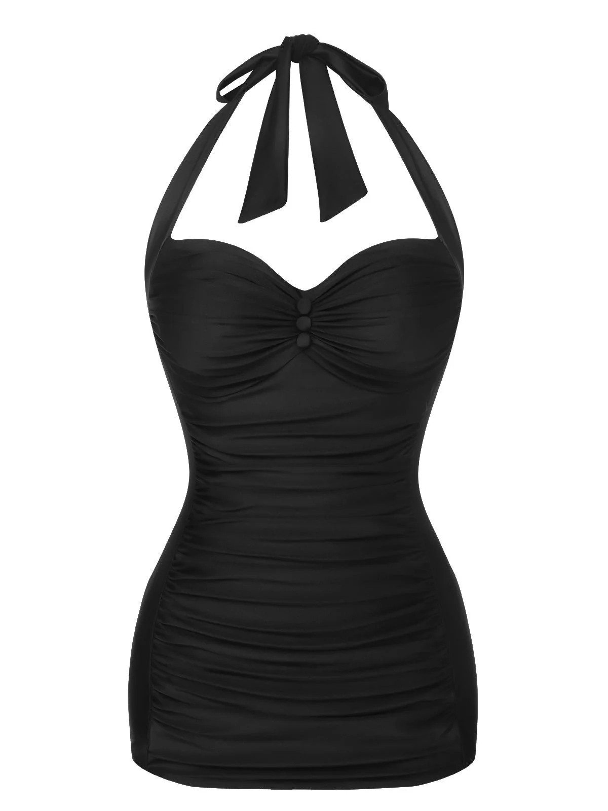 Maillot de Bain Rose Pâle À Pois Années 50 - Image 9