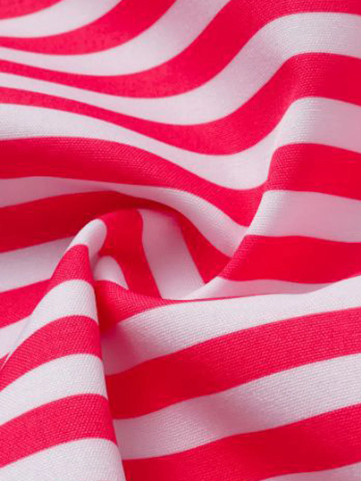 Maillot De Bain Rose Rayé Sans Bretelles Avec Paréo Années 40 - Image 6