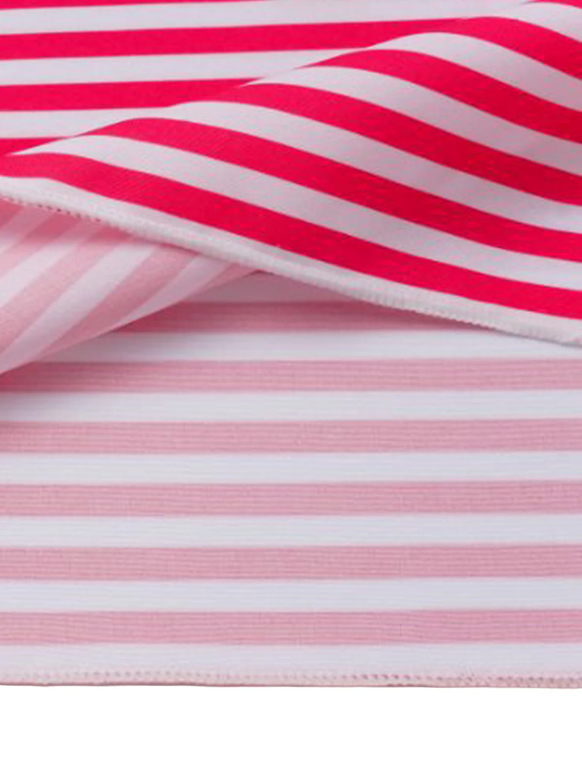 Maillot De Bain Rose Rayé Sans Bretelles Avec Paréo Années 40 - Image 7