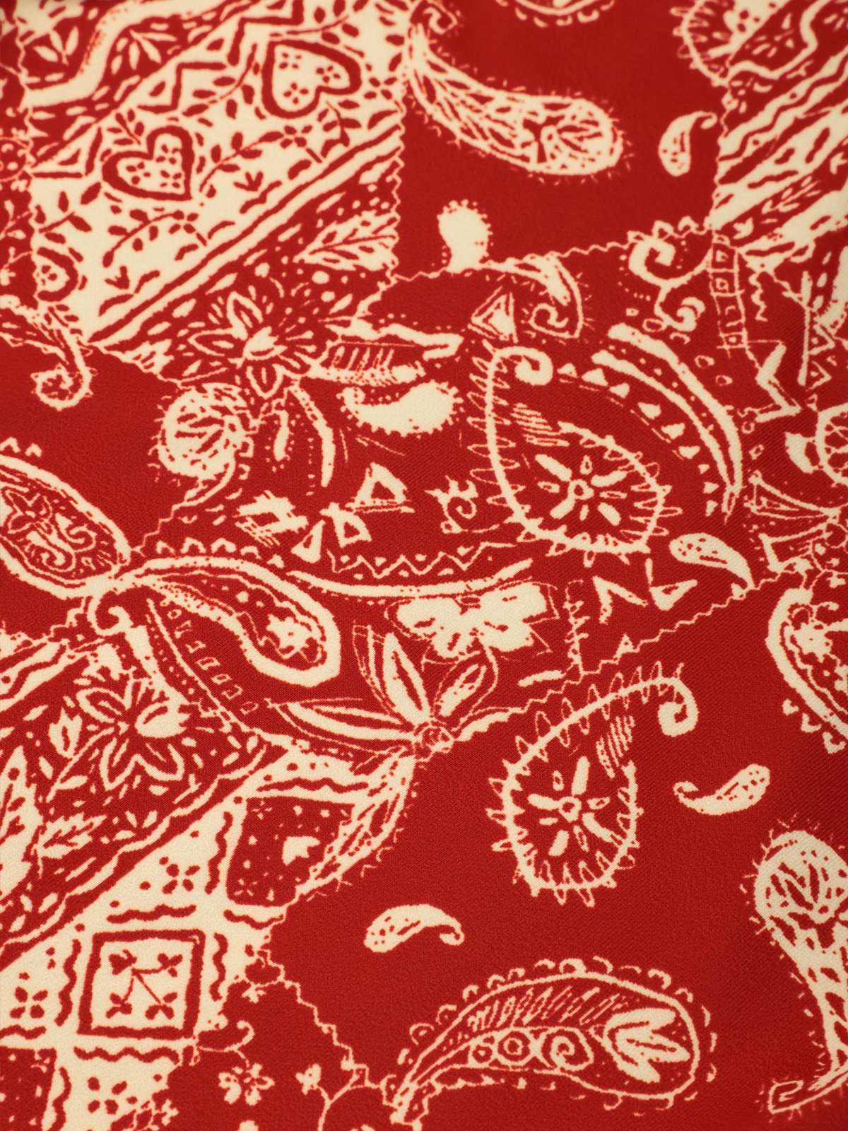 Maillot de bain rouge à bretelles creuses cachemire années 1970 - Image 7