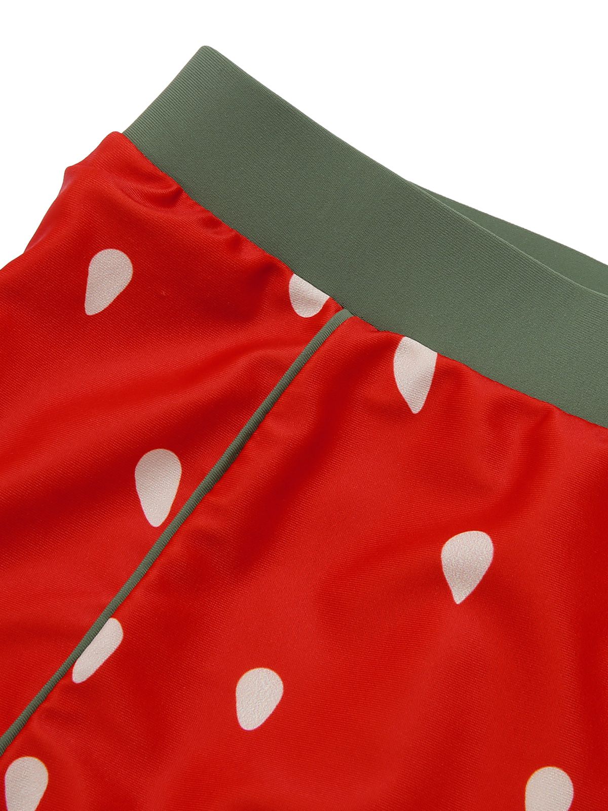Maillot de bain rouge à bretelles à volants et fraises des années 1950 - Image 9