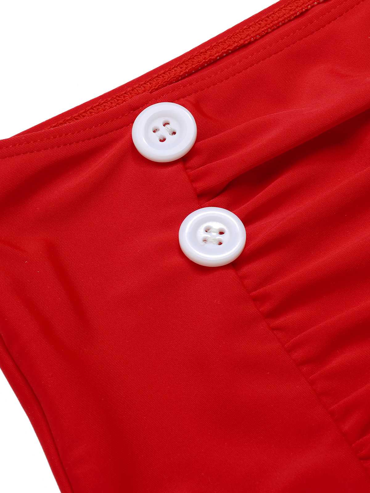 Maillot de bain rouge dos nu Roses des années 1940 - Image 6