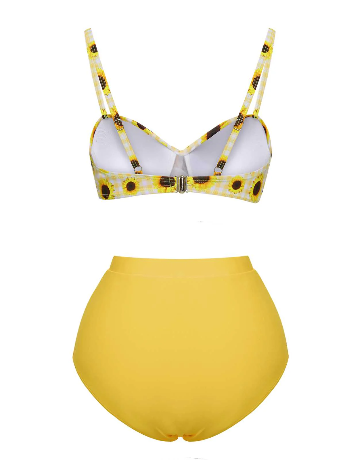 Maillot de bain tournesol jaune à bretelles spaghetti des années 1950 - Image 4