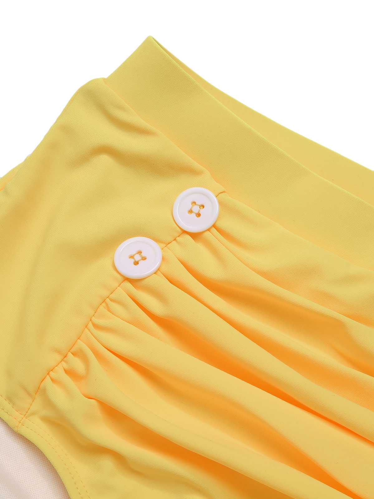 Maillot de bain tournesol jaune à bretelles spaghetti des années 1950 - Image 5