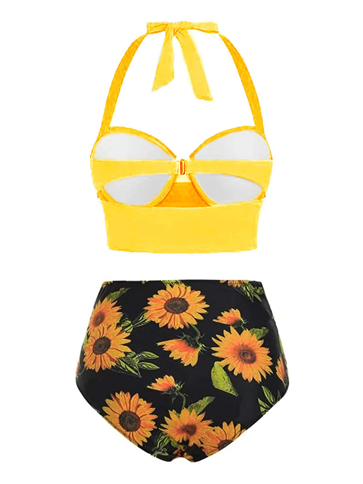 Maillot de Bain Tournesols à Col Licou - Image 4