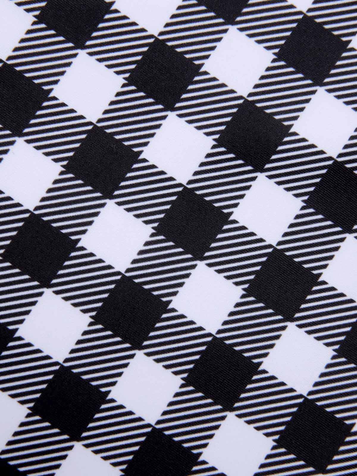 Maillot de bain une pièce à carreaux noir et blanc des années 1950 - Image 6