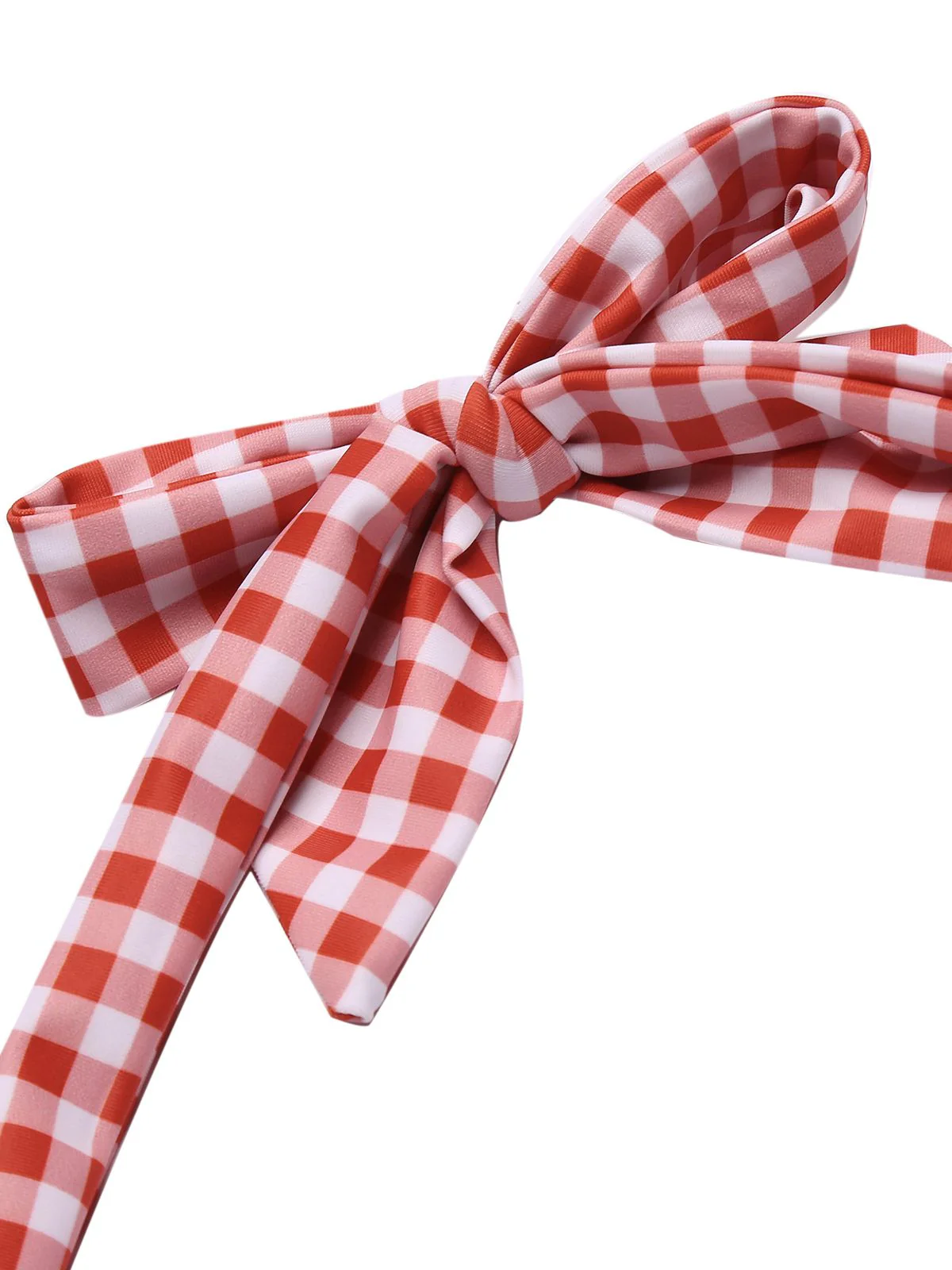 Maillot de Bain Une Pièce à Carreaux Noir et Nœud Papillon - Image 11