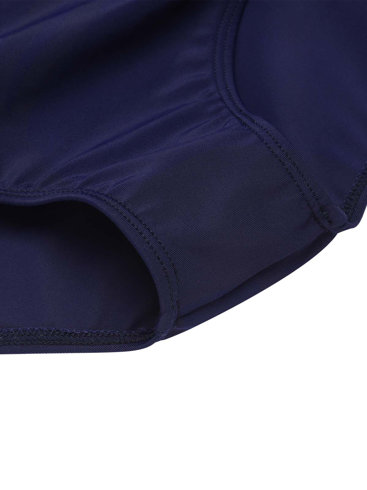 Maillot de bain une pièce dos nu années 30 bleu marine - Image 7