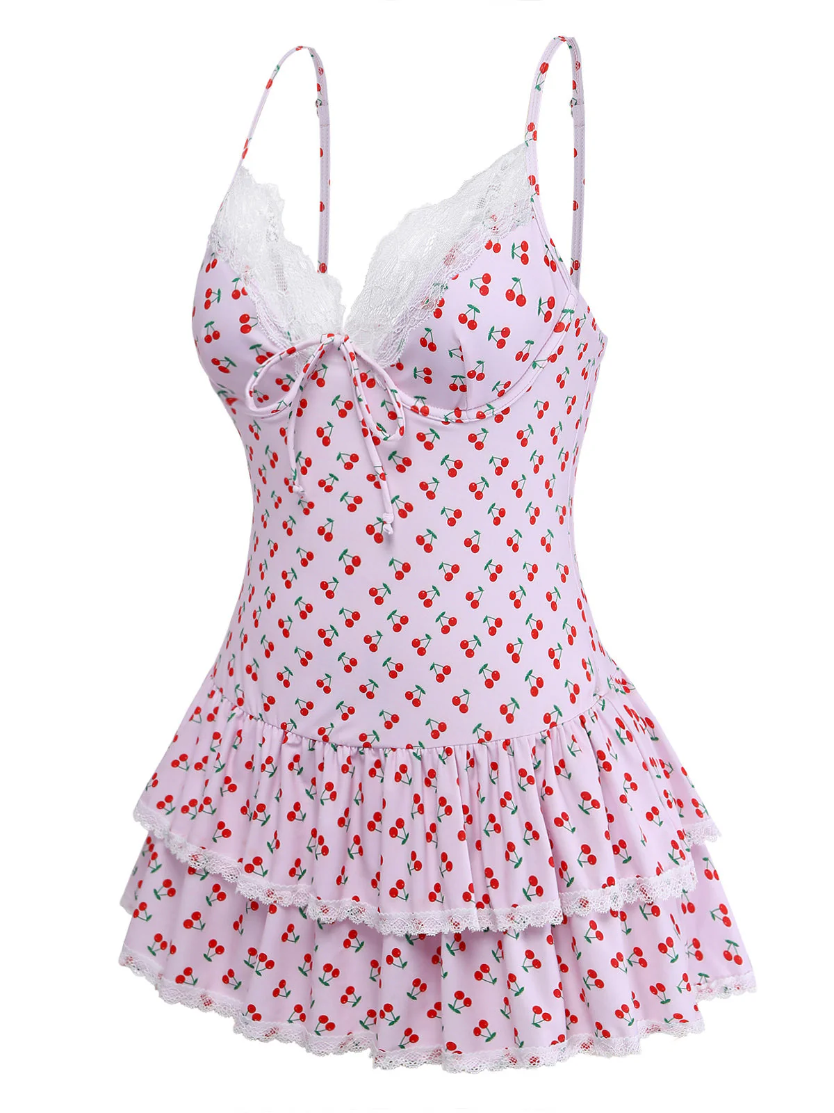 Maillot de Bain Une Pièce Imprimé Cerises Années 1940 - Image 3