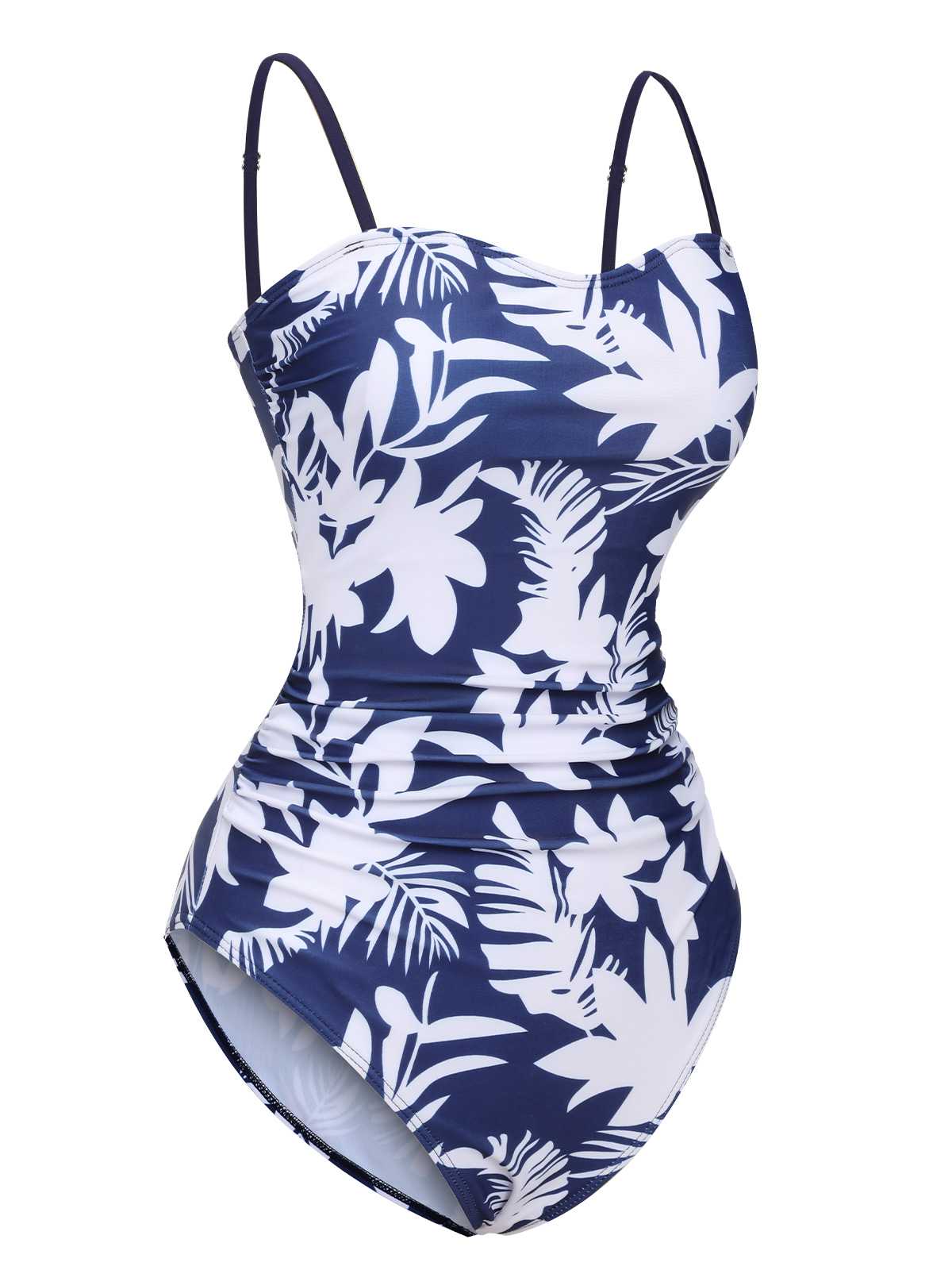 Maillot de bain une pièce à bretelles spaghetti et motifs végétaux des années 1960 - Image 2