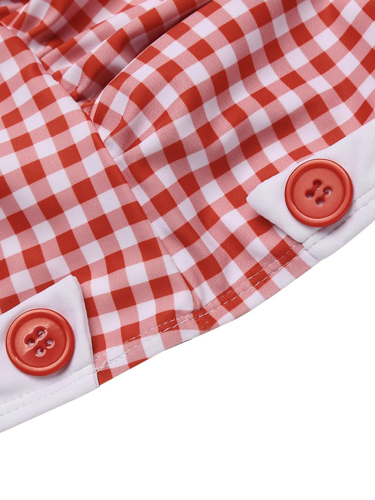 Maillot de Bain Une Pièce à Carreaux et Nœud Papillon - Image 15