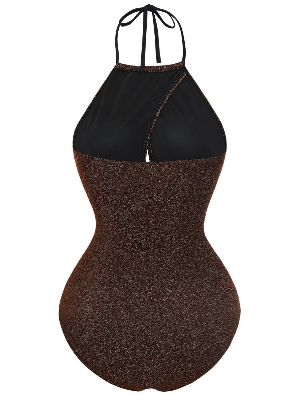 Maillot de bain une pièce à paillettes dos nu et nœud découpé années 1940 - Image 3