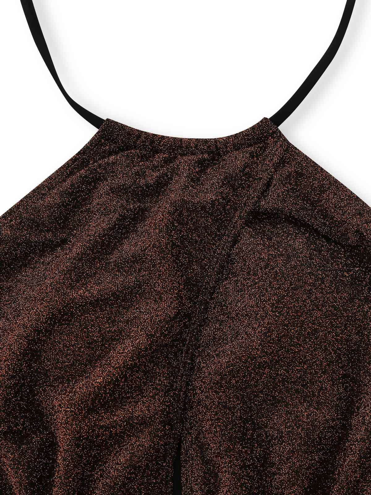 Maillot de bain une pièce à paillettes dos nu et nœud découpé années 1940 - Image 4