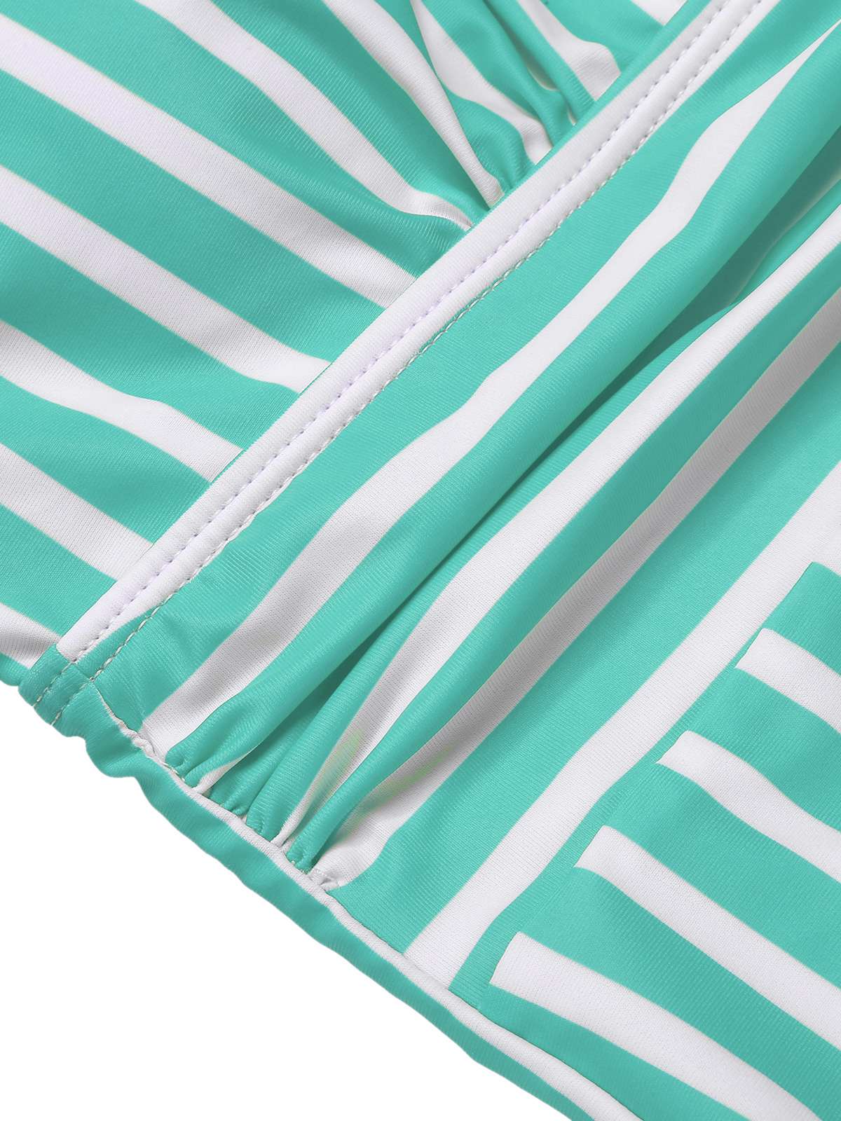 Maillot de bain une pièce à rayures et bretelles spaghetti des années 1950 - Image 12