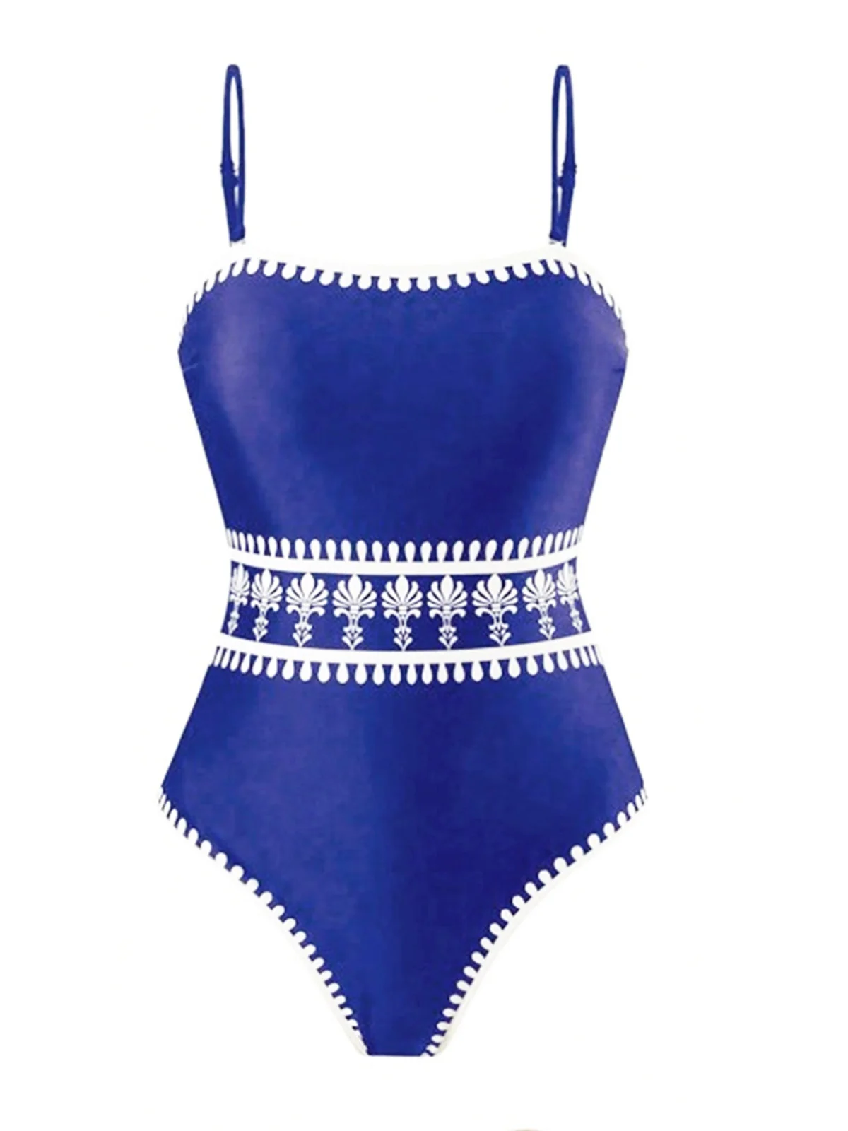 Maillot De Bain Une Pièce Avec Paréo À Motifs Vert Années 1970 - Image 5