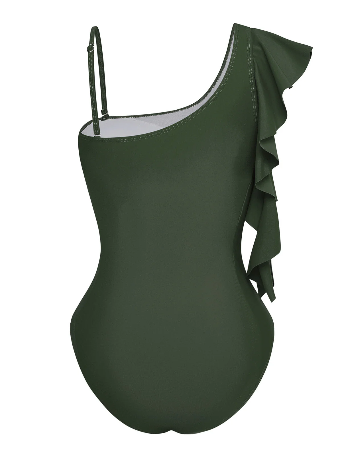 Maillot de Bain Une Pièce Col Asymétrique Volants Années 40 - Image 10