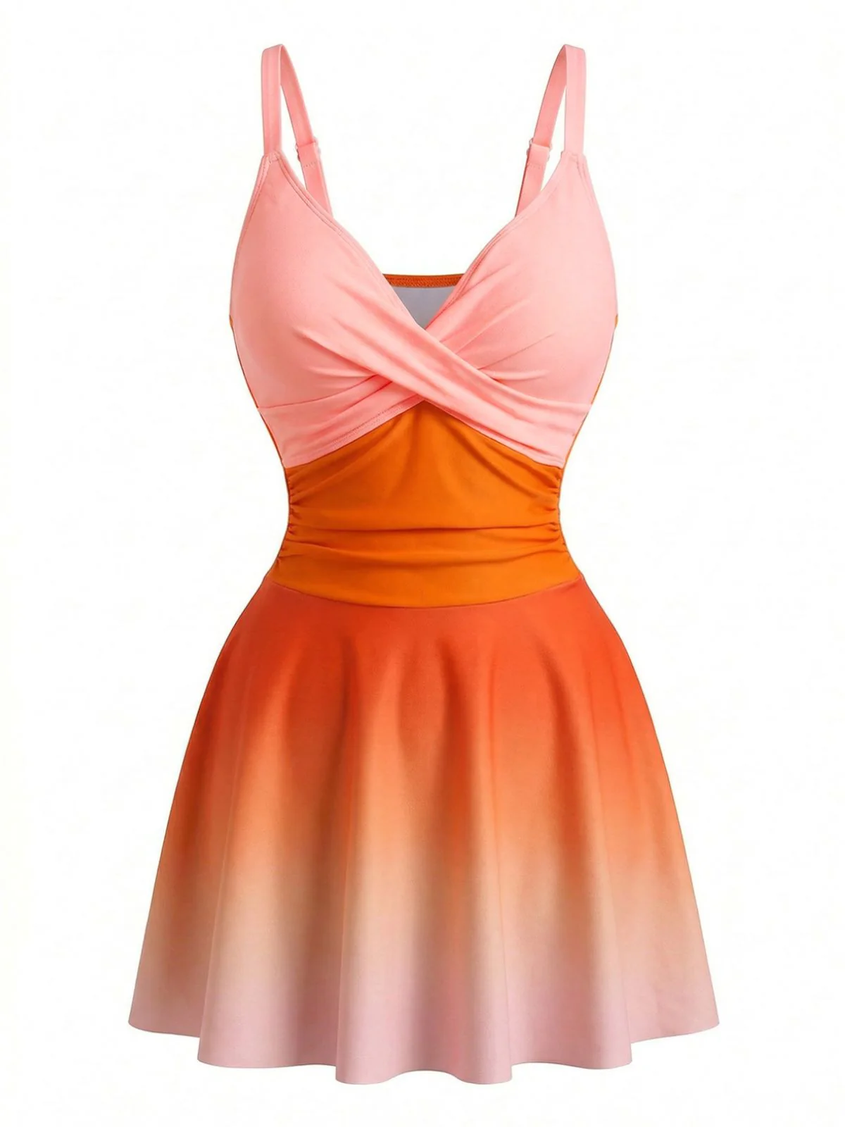 Maillot de bain une pièce effet miroir et ombré torsade sur le devant années 1940 - Image 4
