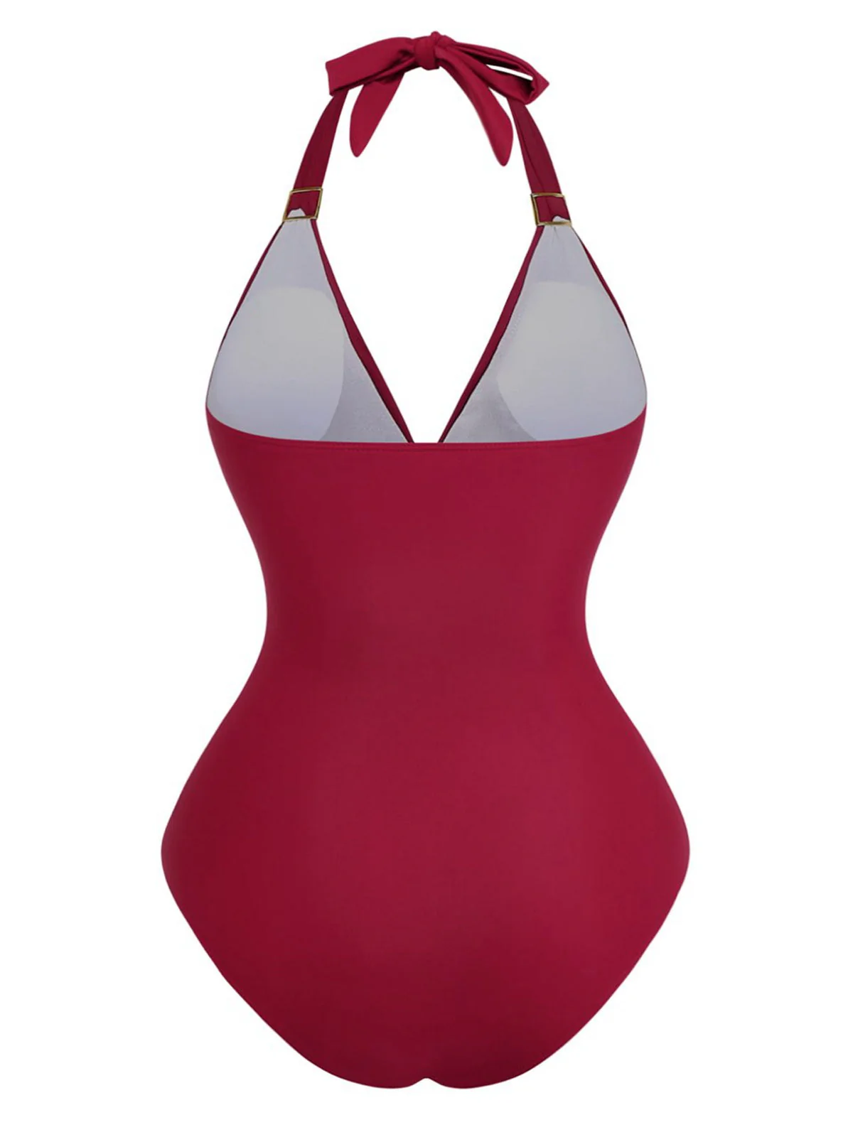 Maillot de bain une pièce froncé à décolleté plongeant en V années 1940 - Image 3