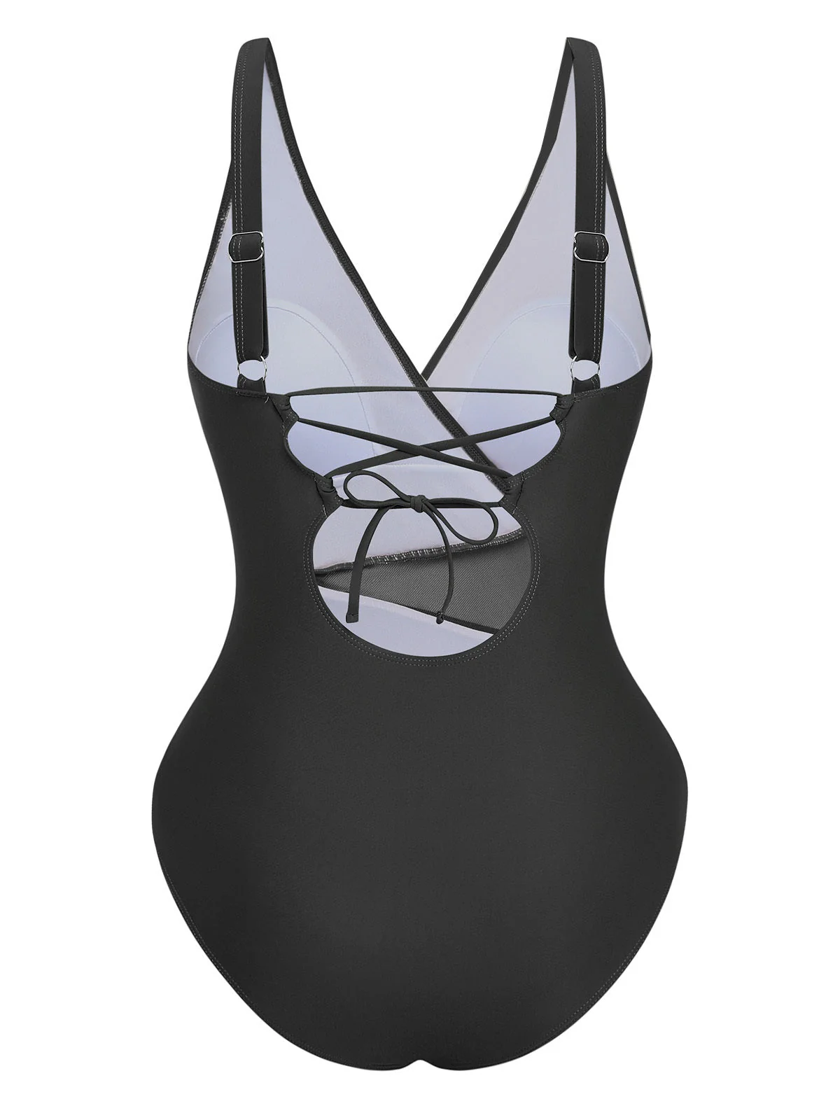 Maillot de bain une pièce gainant col V et motif étoile mer années 1950 - Image 2