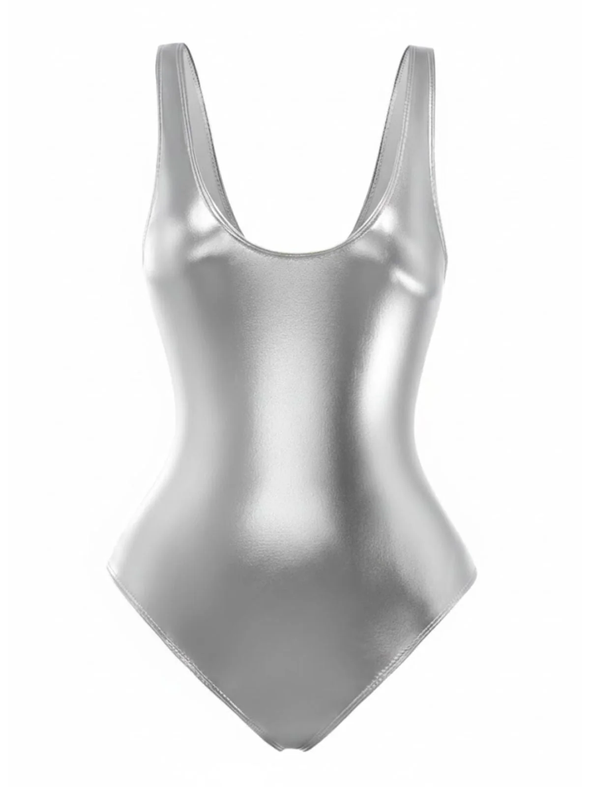 Maillot de bain une pièce métallisé encolure dégagée années 70 - Image 7