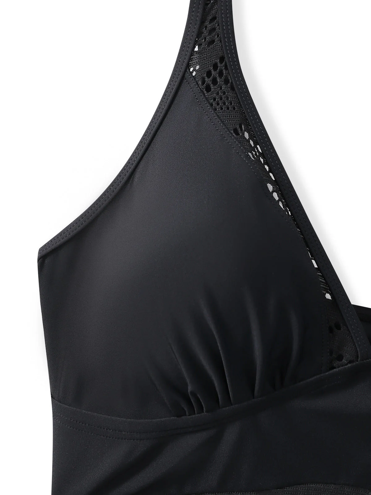 Maillot de Bain Une Pièce Noir Dentelle Années 1950 - Image 4