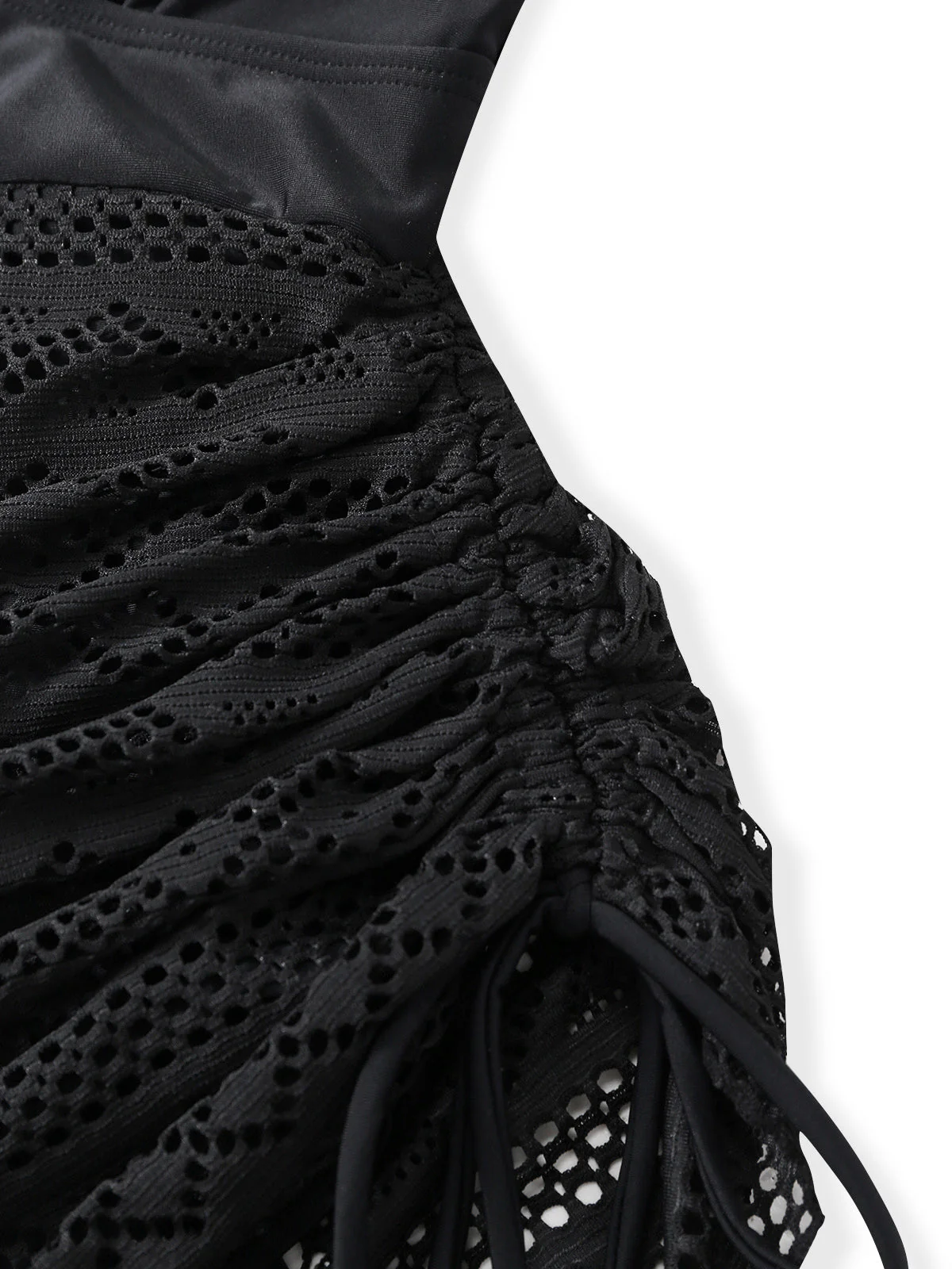 Maillot de Bain Une Pièce Noir Dentelle Années 1950 - Image 5