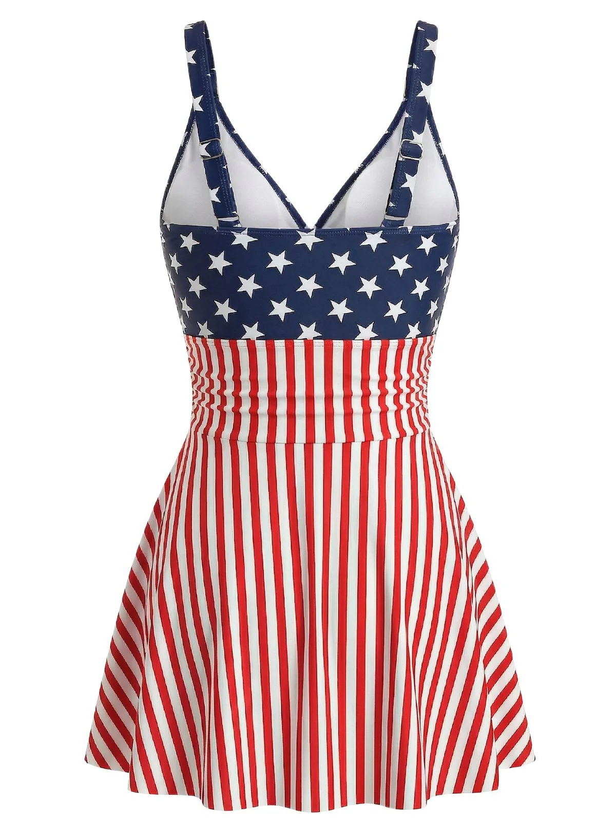 Maillot de Bain Une Pièce Rayé Bleu et Rouge Années 1940 - Image 2