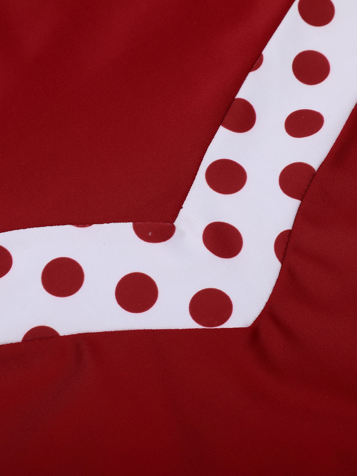 Maillot de bain une pièce rouge 1940s Patchwork dos nu - Image 6
