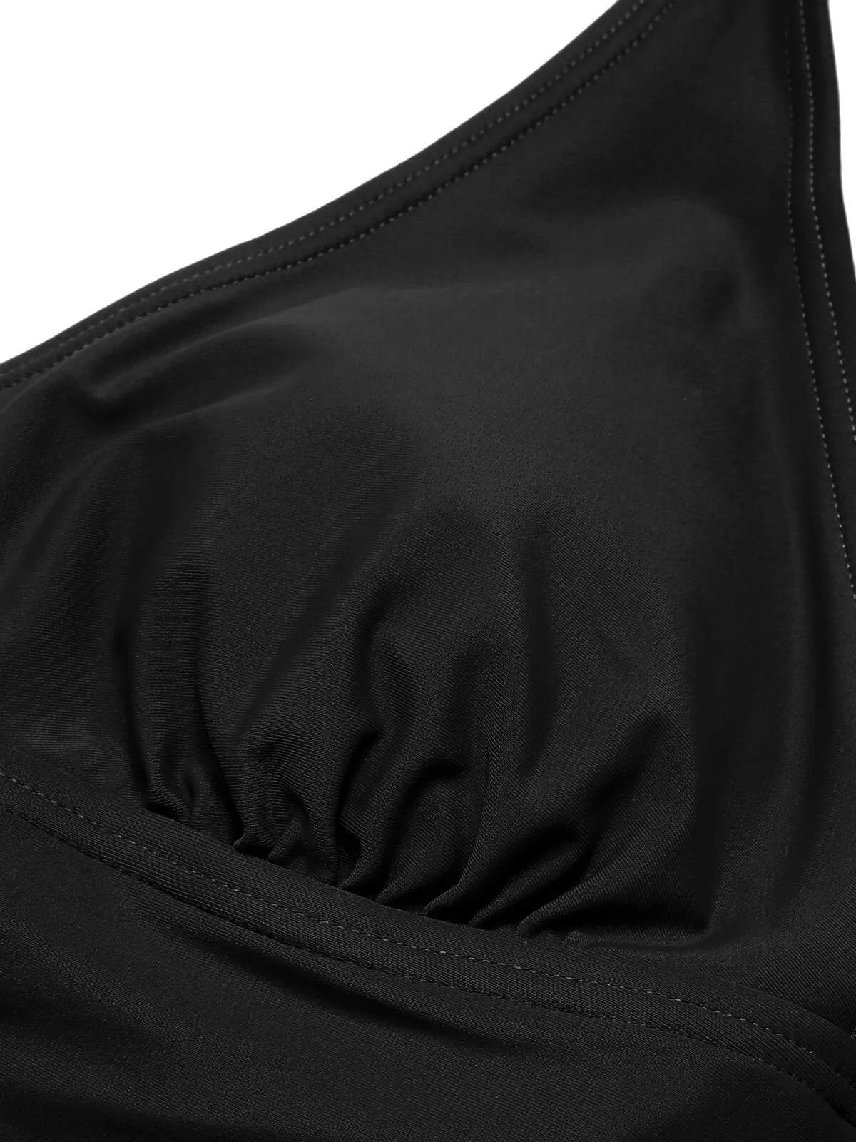 Maillot de bain une pièce uni à col en V des années 1950 - Image 12
