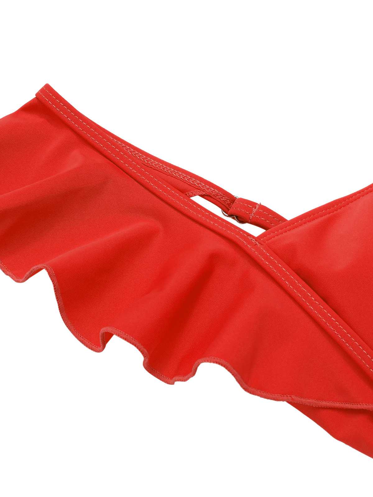Maillot de bain une pièce uni dos nu à volants des années 1950 - Image 12