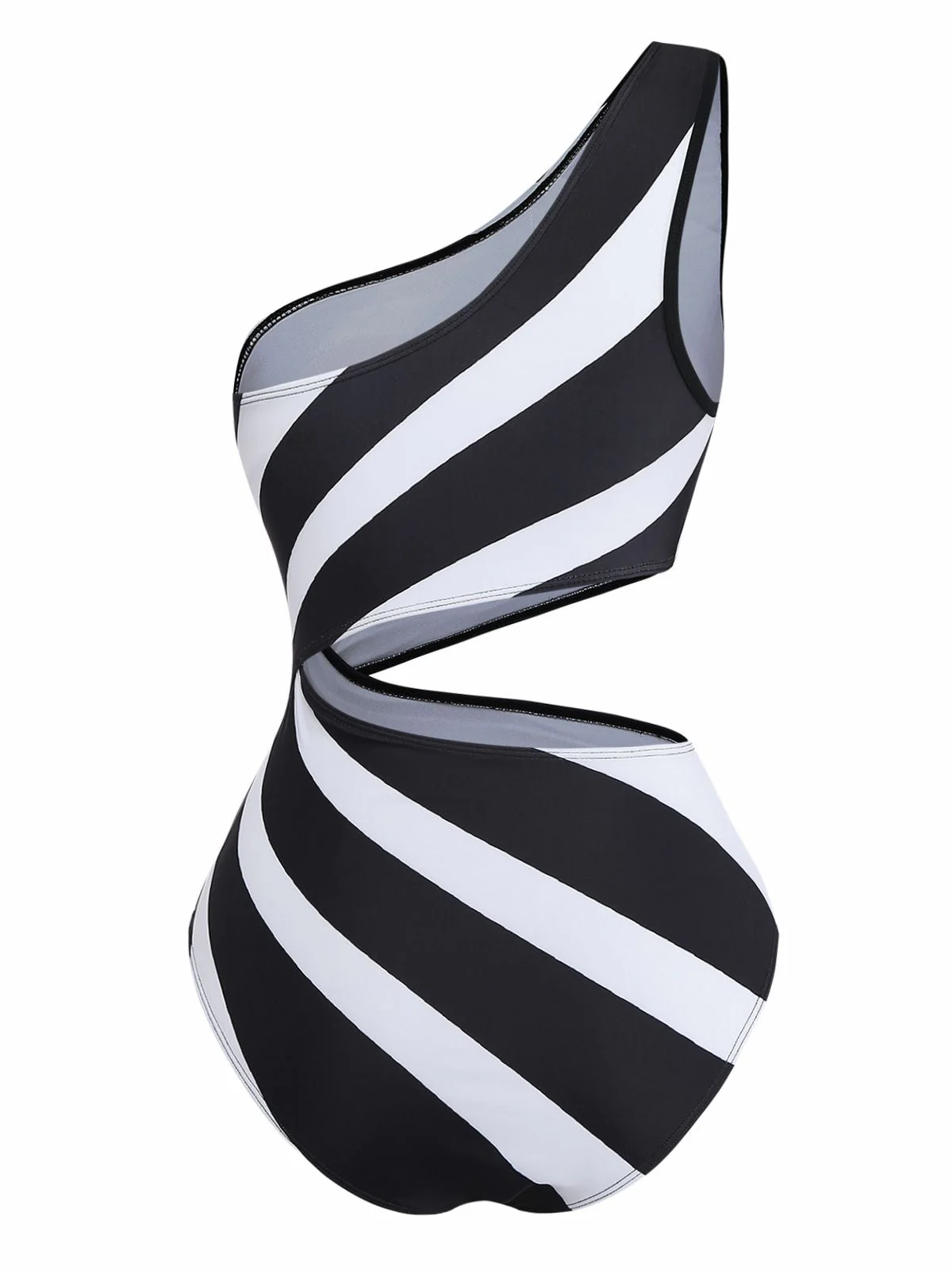 [Prévente] Maillot de bain une pièce zébré une épaule années 1960 - Image 2