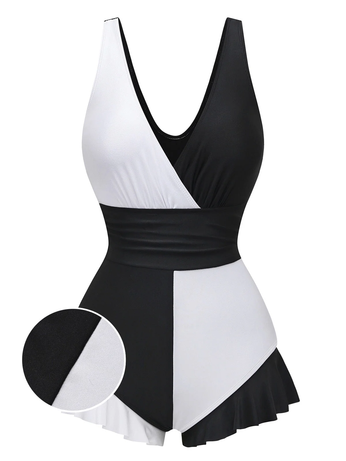 Maillot de bain volants coloré 1960s