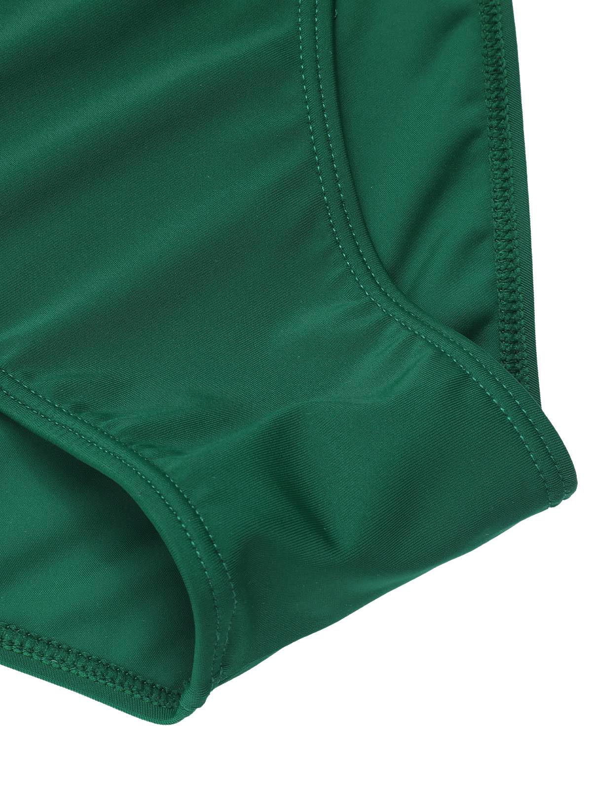 Maillot de bain à volants rayé vert foncé des années 1940 - Image 7
