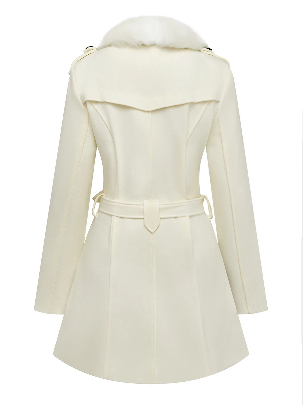 Manteau à boutons amovibles en fausse fourrure des années 1940 - Image 3