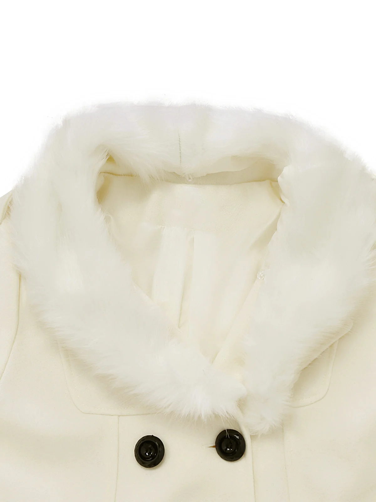 Manteau à boutons amovibles en fausse fourrure des années 1940 - Image 4