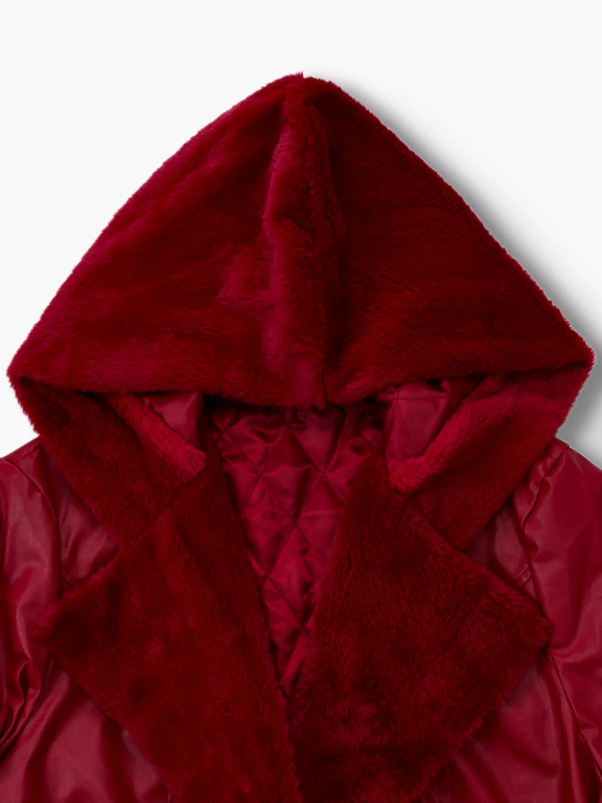 Manteau à capuche et col en fourrure en cuir des années 1950 - Image 3