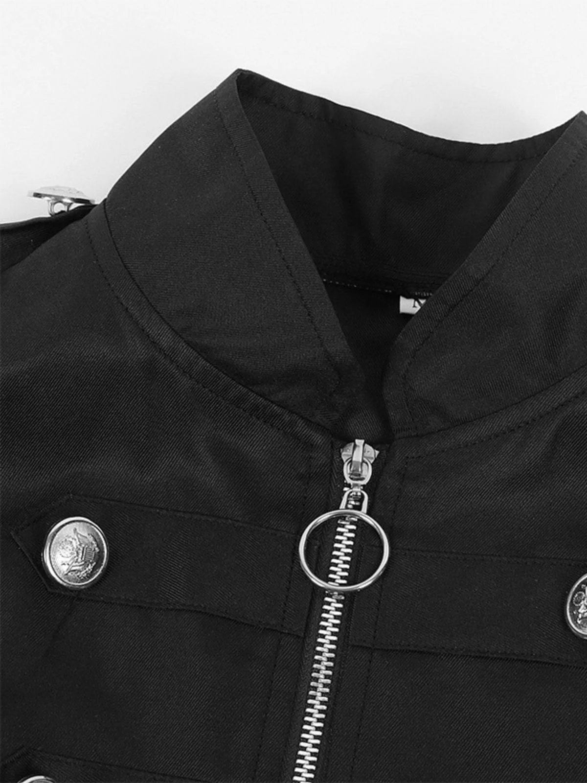 Manteau à col montant et ourlet asymétrique années 1950 - Image 4