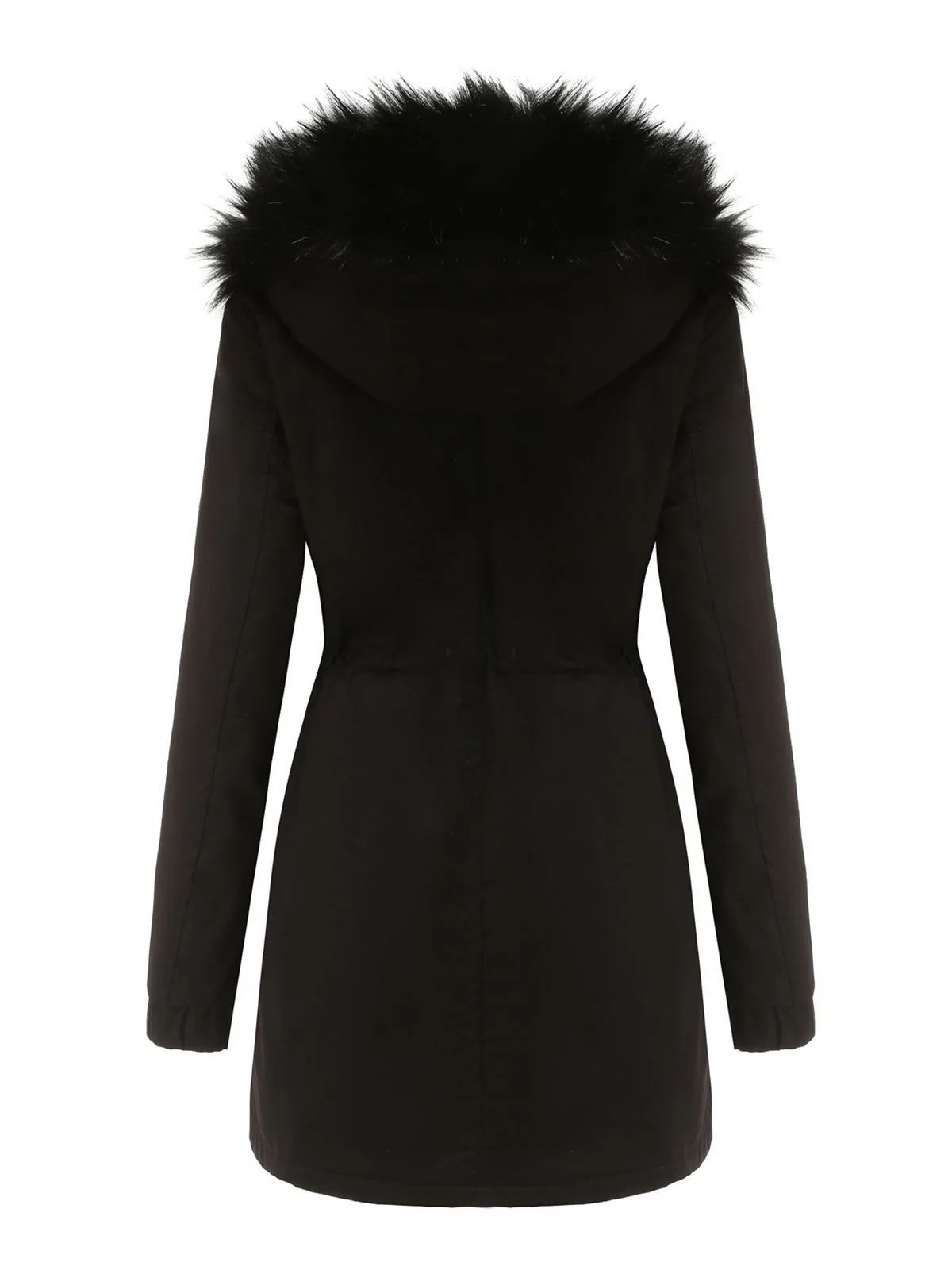 Manteau Années 50 Garnie de Fourrure Synthétique à Boucle - Image 2