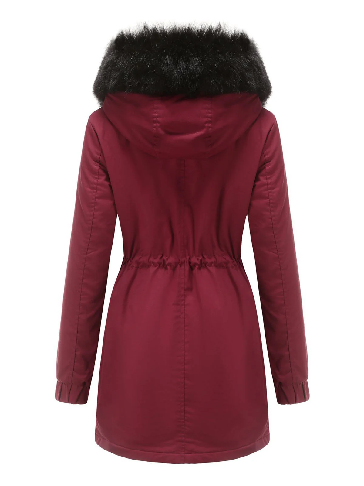 Manteau Années 50 Garnie de Fourrure Synthétique à Boucle - Image 8