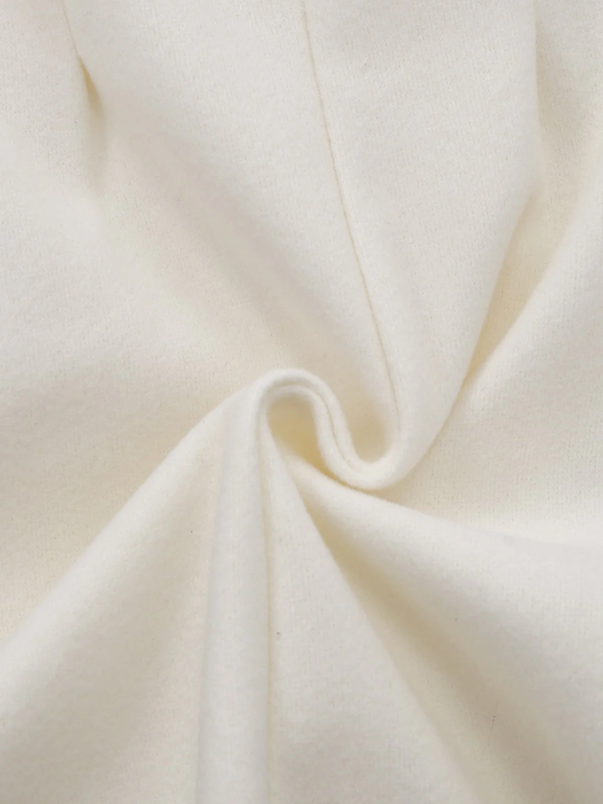 Manteau blanche en fausse laine à boutons nacrés années 1940 - Image 6