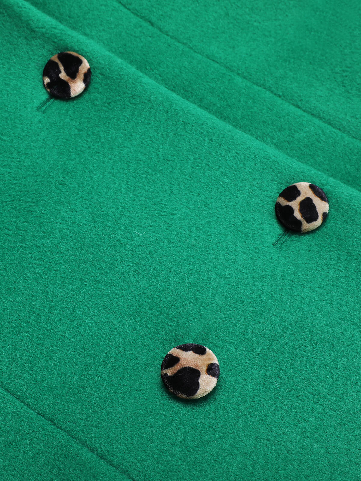 Manteau boutonné patchwork léopard rouge vin - Image 7
