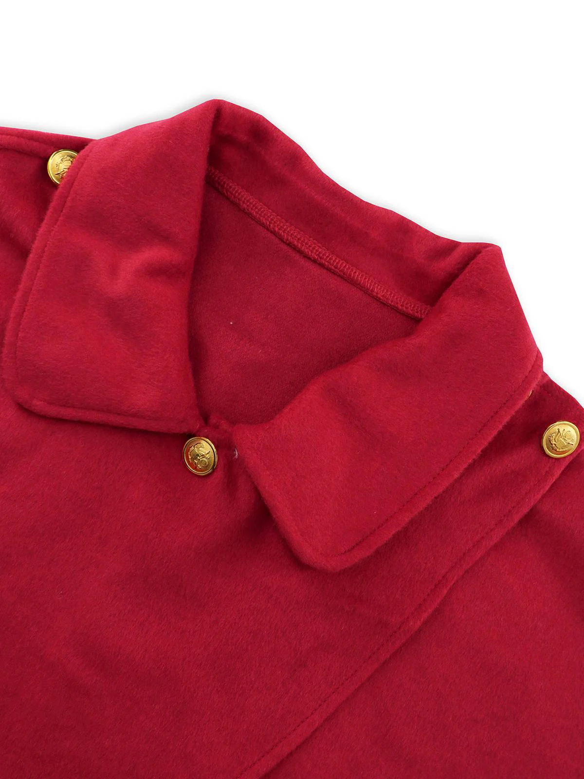 Manteau cape rouge à revers uni des années 1950 - Image 4